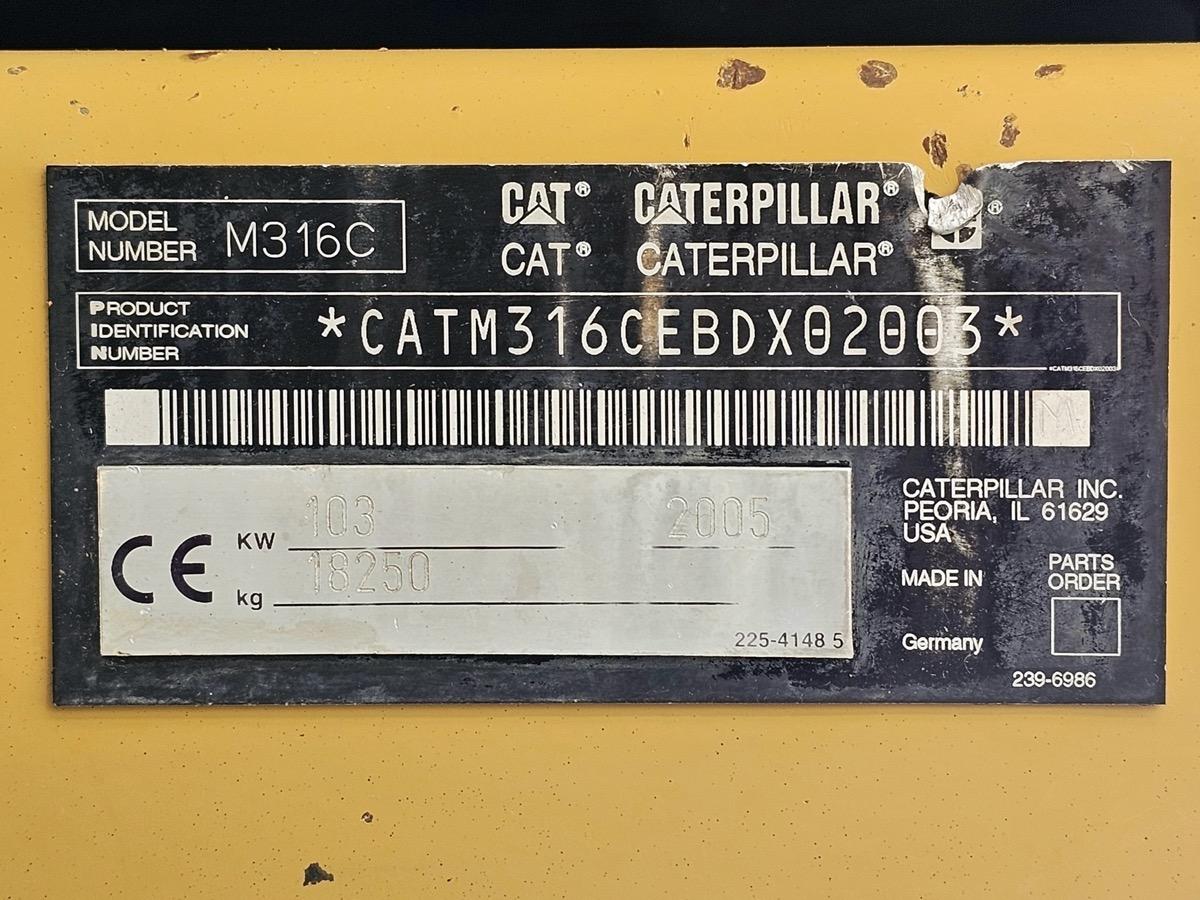 CATERPILLAR M316C wheel-type excavator