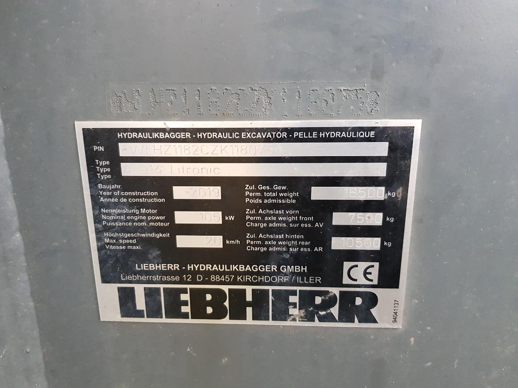 LIEBHERR A 914 Litronic wheel-type excavator