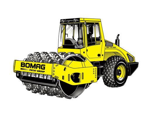BOMAG BW 179 PDH-4 Road Roller (Combined)